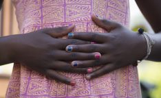 Black Girl Hand and Abdomen